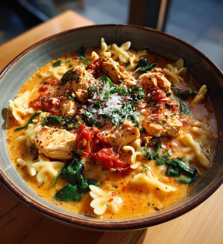 Marry me chicken med orzo spenat och parmesan