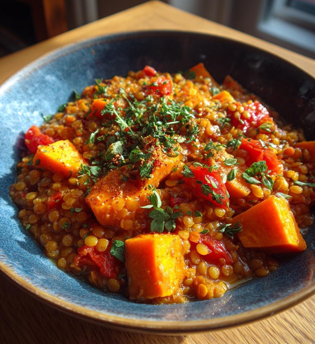 Marockansk linsgryta med sötpotatis – Enkel och God Vegansk Gryta