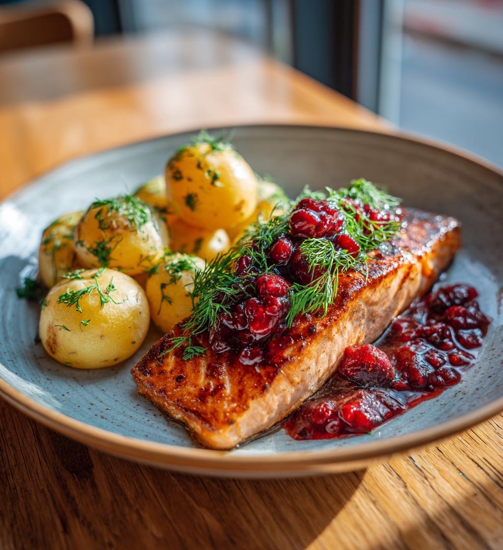 Grillad lax med jordgubbssalsa och färskpotatis - Enkel och God