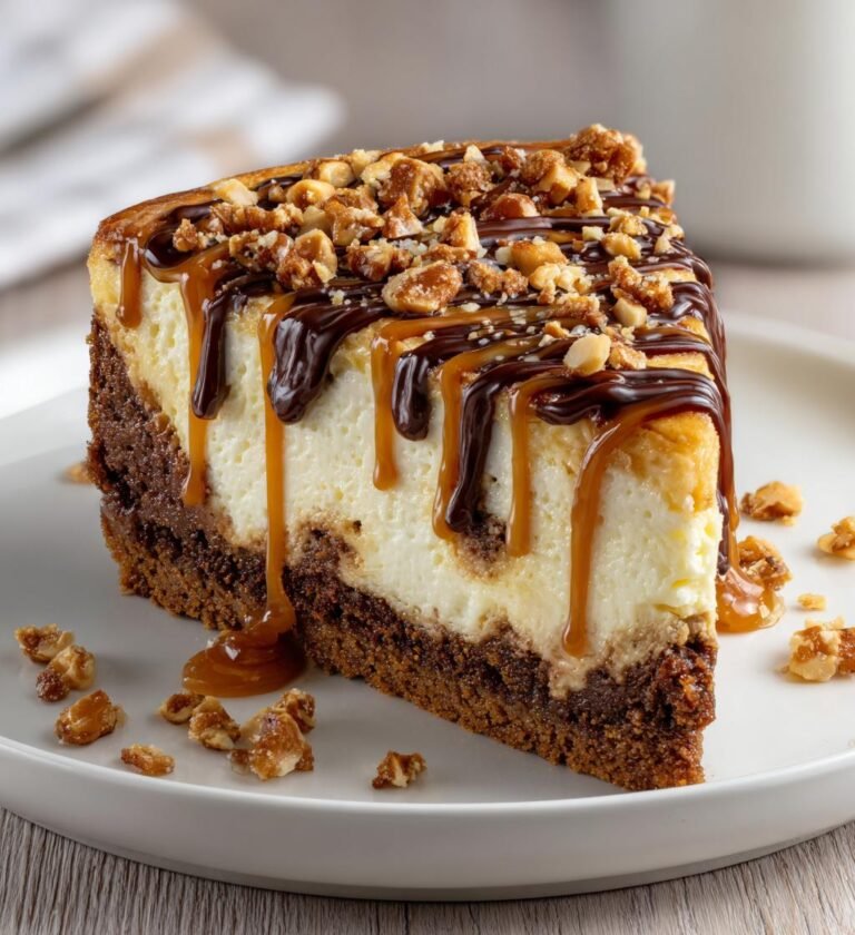 Snickersbrownie-cheesecake
