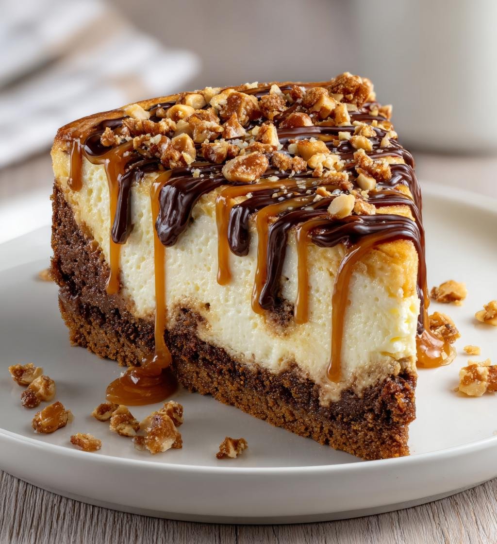 Snickersbrownie-cheesecake - Enkel och Krämig Dessert
