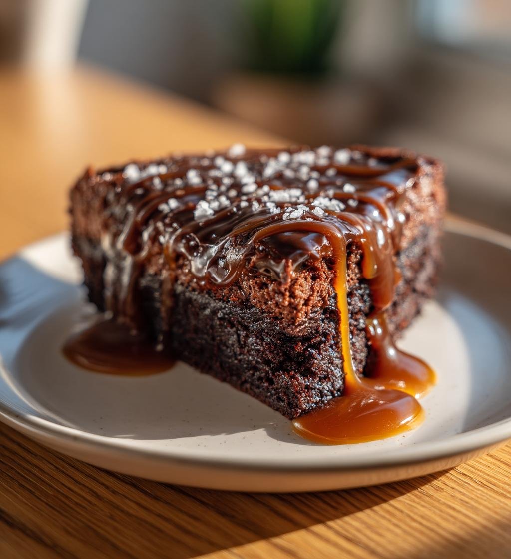 Browniepaj med chokladganache och salt karamell – Enkel och God efterrätt