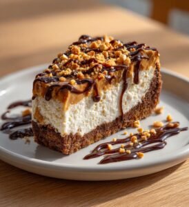 Chokladcheesecake med jordnötssmör