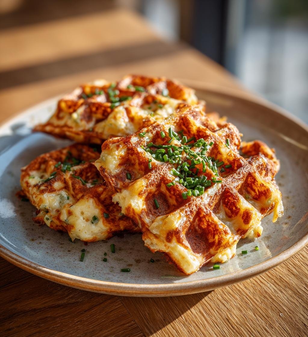 Potatisvåfflor med Västerbottensost och gräslök – Enkel och God recept