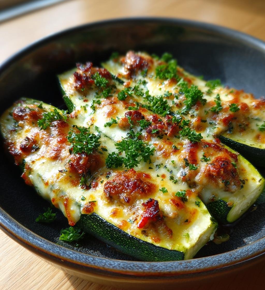 Zucchinibåtar fyllda med kyckling och ost – Enkel och god middag