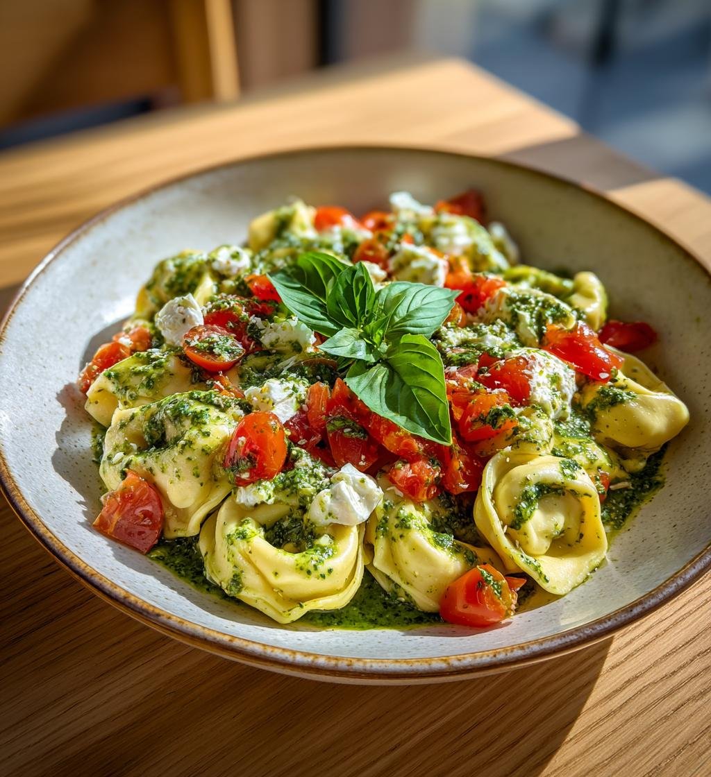 Tortellinispett med pesto, tomat och mozzarella – Enkel och God rätt