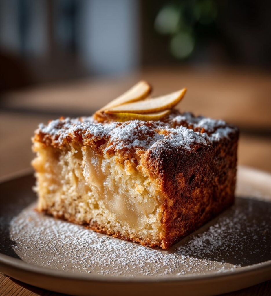 Päronkaka med kardemumma