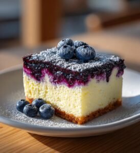 Blåbärs- och citroncheesecake-rutor