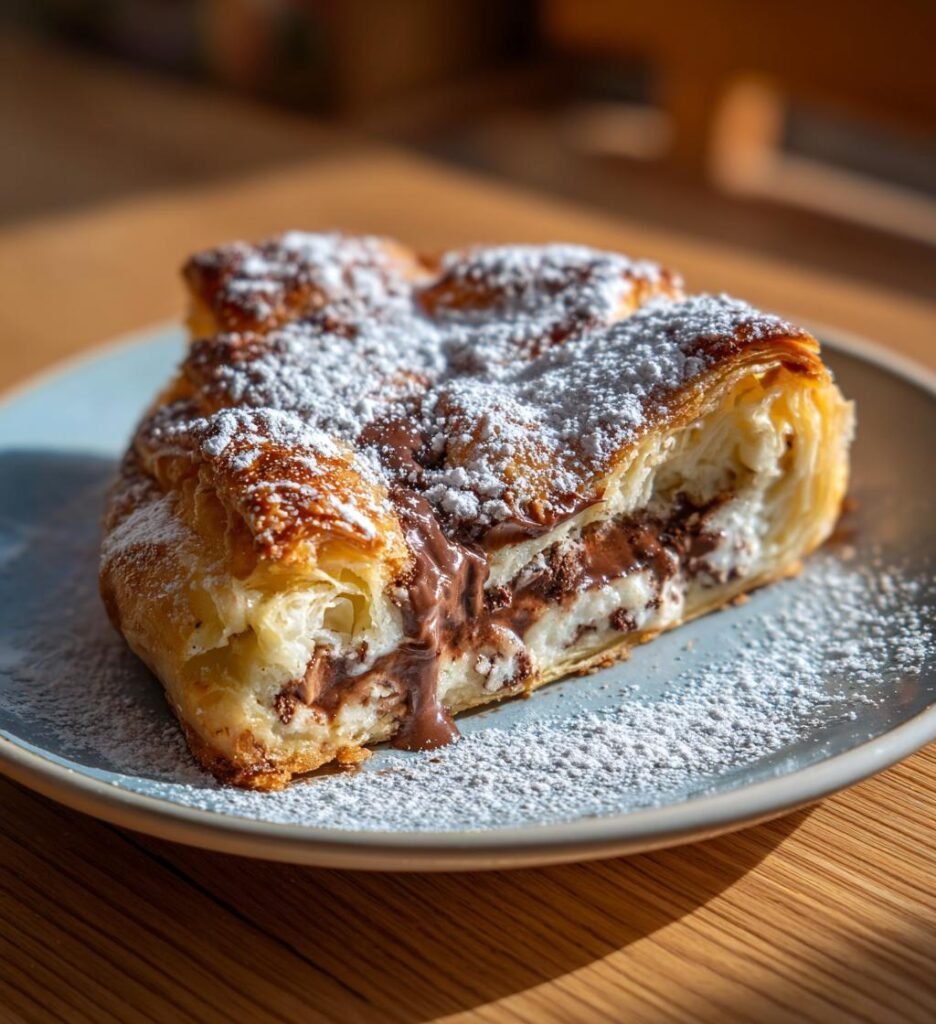 Smördegsstjärna med choklad och hasselnöt