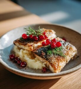 Stekt strömming med potatismos och lingon