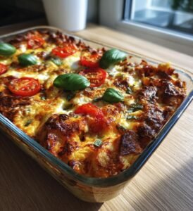 Fläskkotlettgratäng med tomat och mozzarella