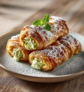 Pistagekrämsrullar med smördeg