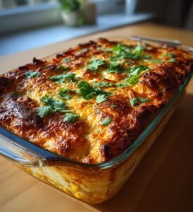 Krämig enchiladagratäng med kyckling och majs