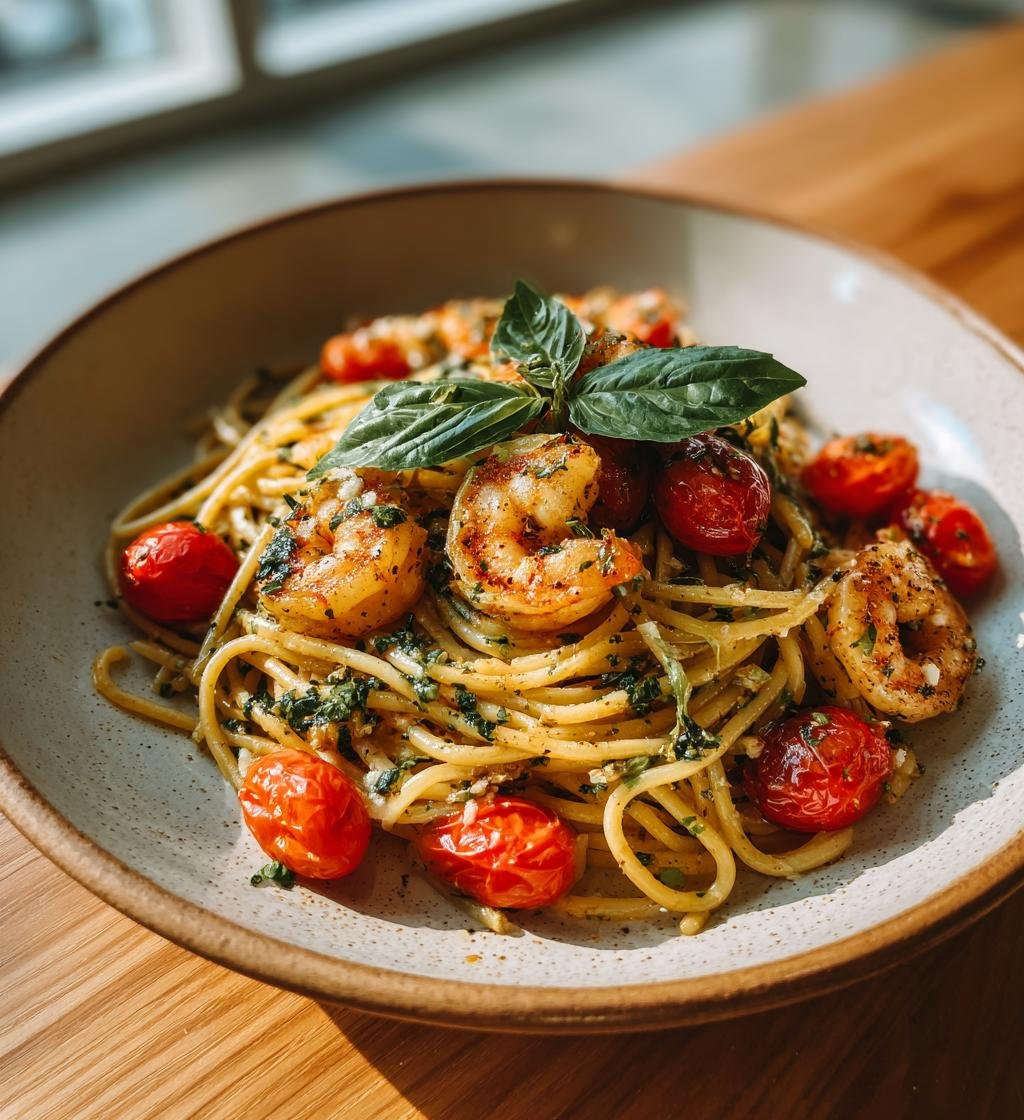 Räkpasta med rostad vitlök och körsbärstomater – Enkel och God middag - steg för steg