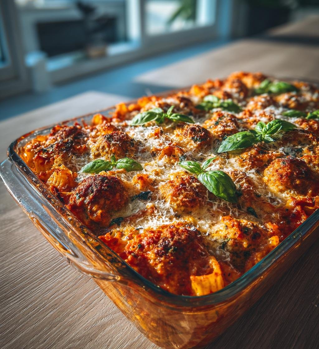 Pastagratäng med kycklingköttbullar och pesto – Enkel och God Middag