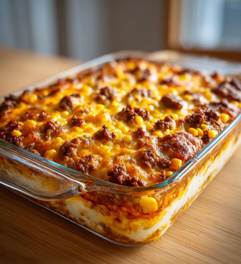 Tacogratäng med köttfärs, majs och smält ost – Enkel och God rätt