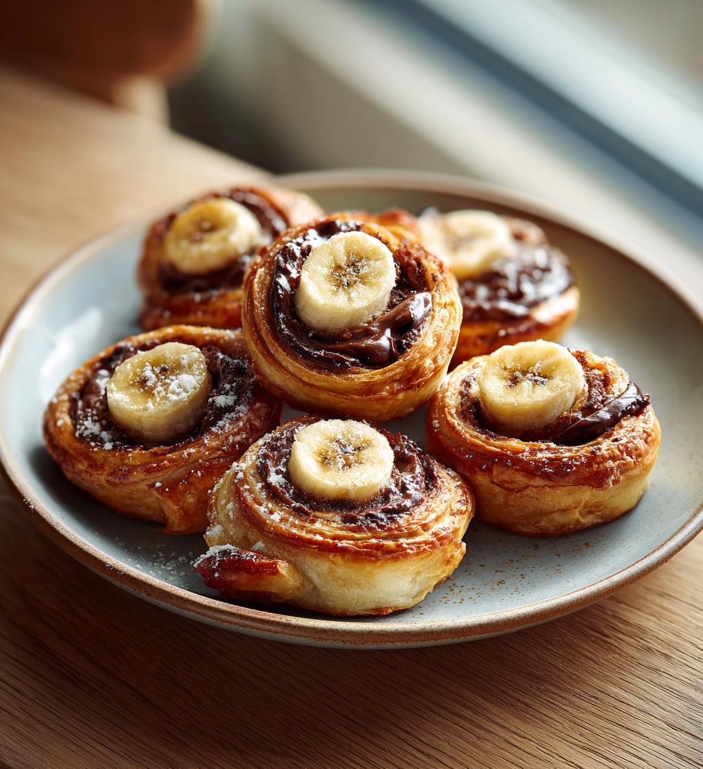 Frasiga smördegsrullar med Nutella och banan - Enkel och God efterrätt