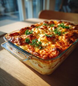 Krämig vitkålsgratäng med köttfärs och ost
