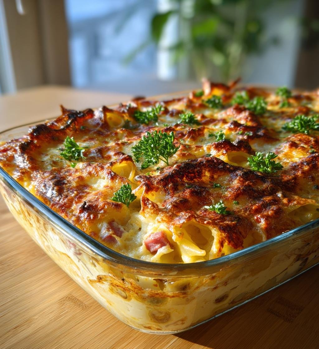 Pastagratäng med skinka, ärtor och len ostsås – En perfekt och krämig rätt! - steg för steg
