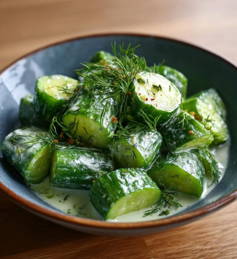 Snabbinlagd gurksallad med dill