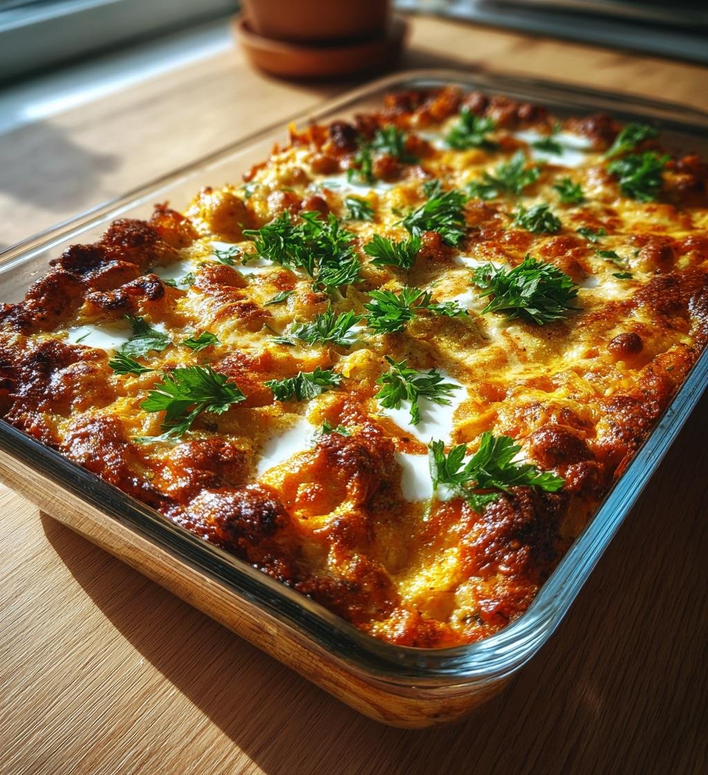 Kycklinggratäng med harissa, kikärter och yoghurttäcke – God och Enkel!