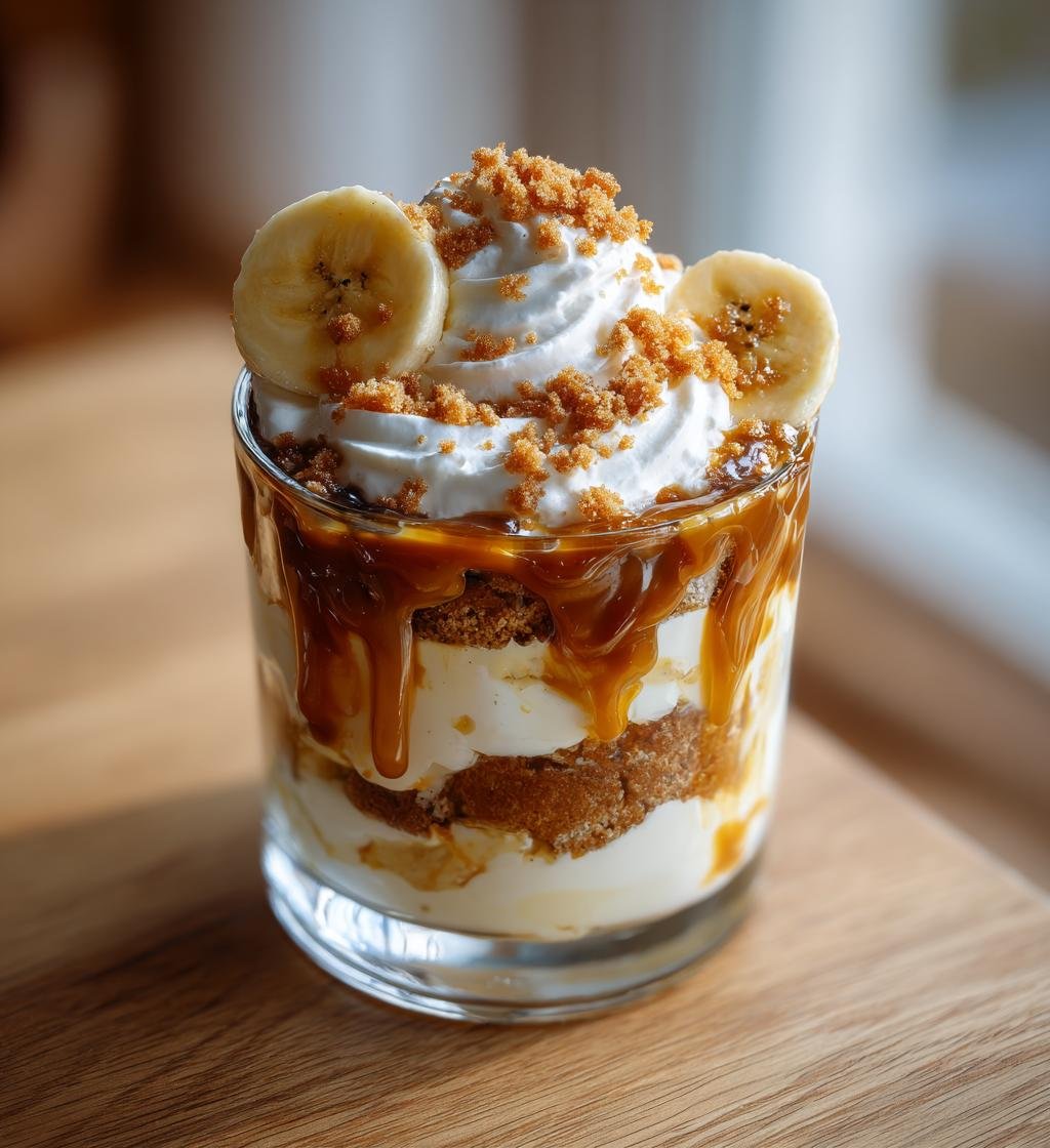 Bananpudding med karamell i glas – Enkel och krämig dessert