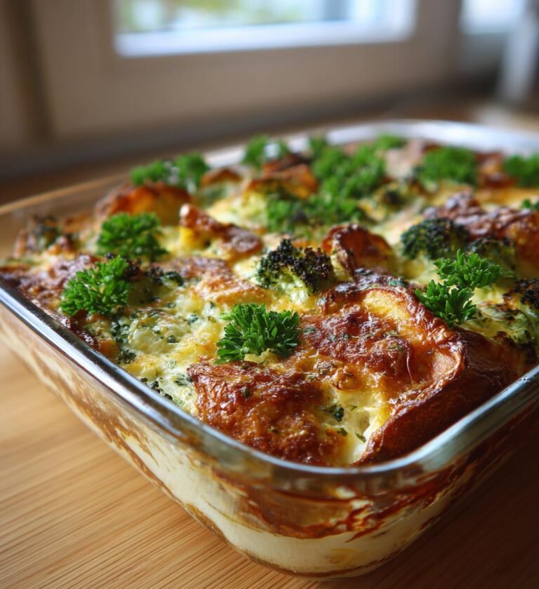 Bakad sötpotatis med broccoli, cheddar och vitlöksdipp