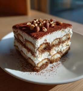 Nutellatiramisu med hasselnötter och kakao