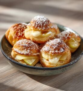 Äppelpajsbullar med vaniljfyllning