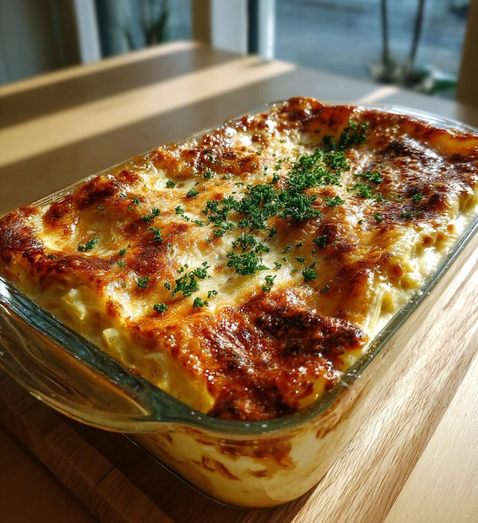 Krämig svamplasagne med parmesan