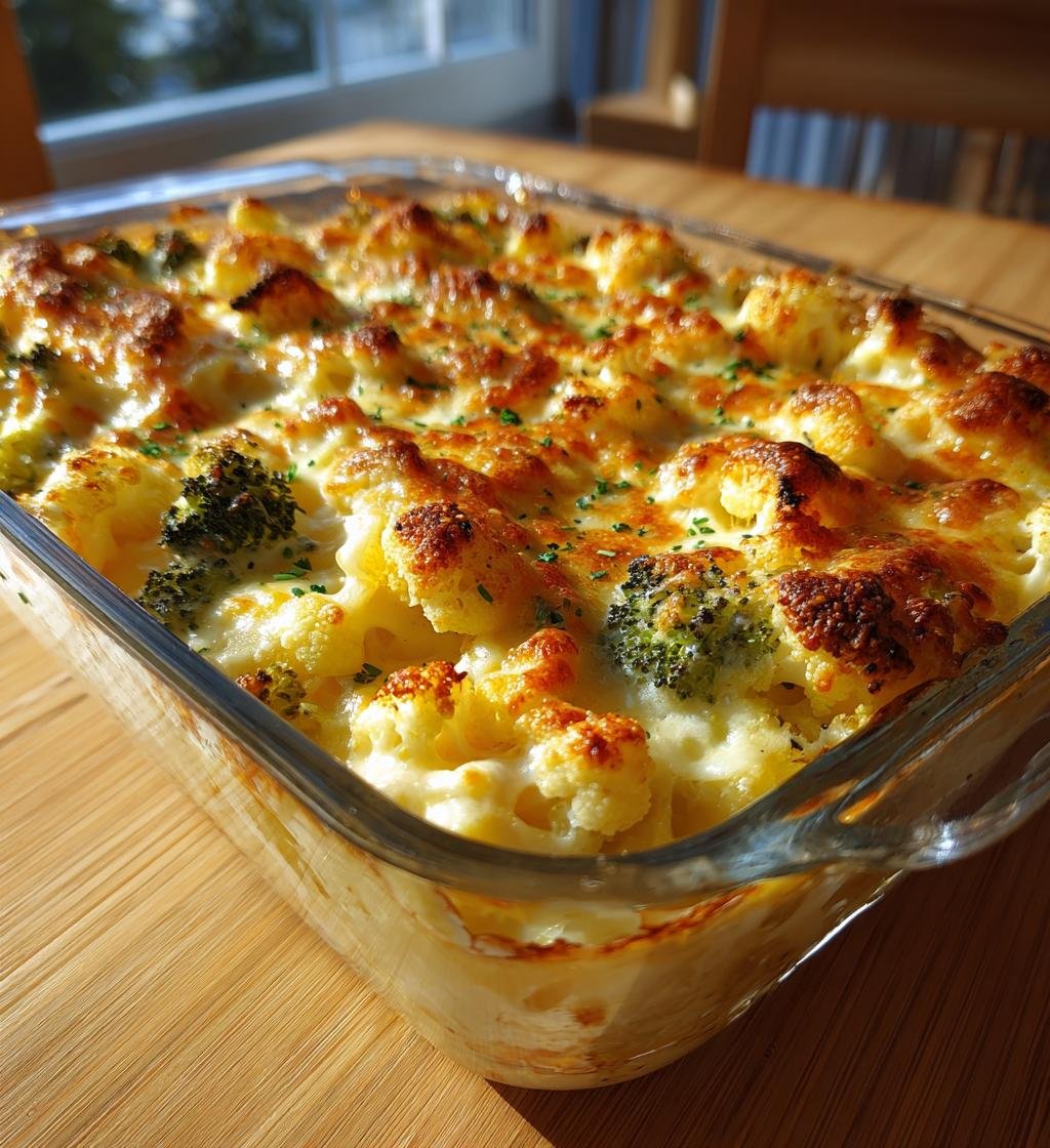 Broccoli- och blomkålsgratäng med mac and cheese-täcke – Enkel och God! - steg för steg
