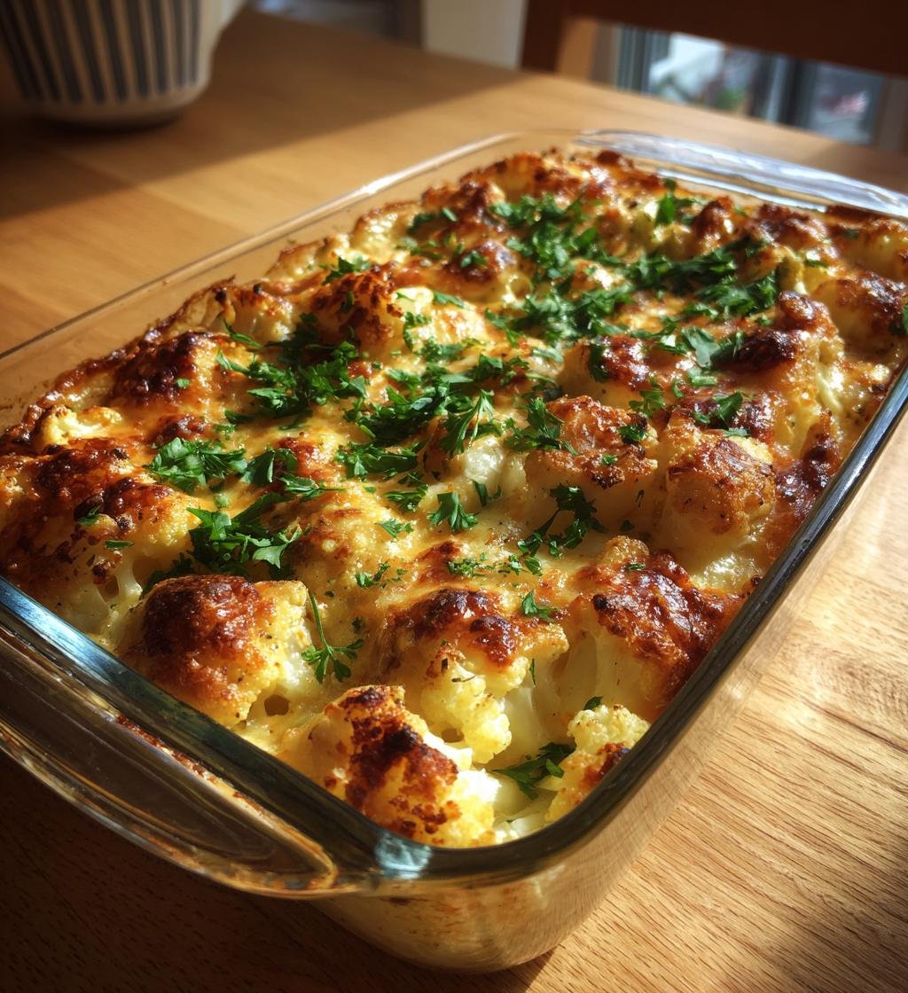 Kyckling- och blomkålsgratäng med curry och cheddar – Enkel och God