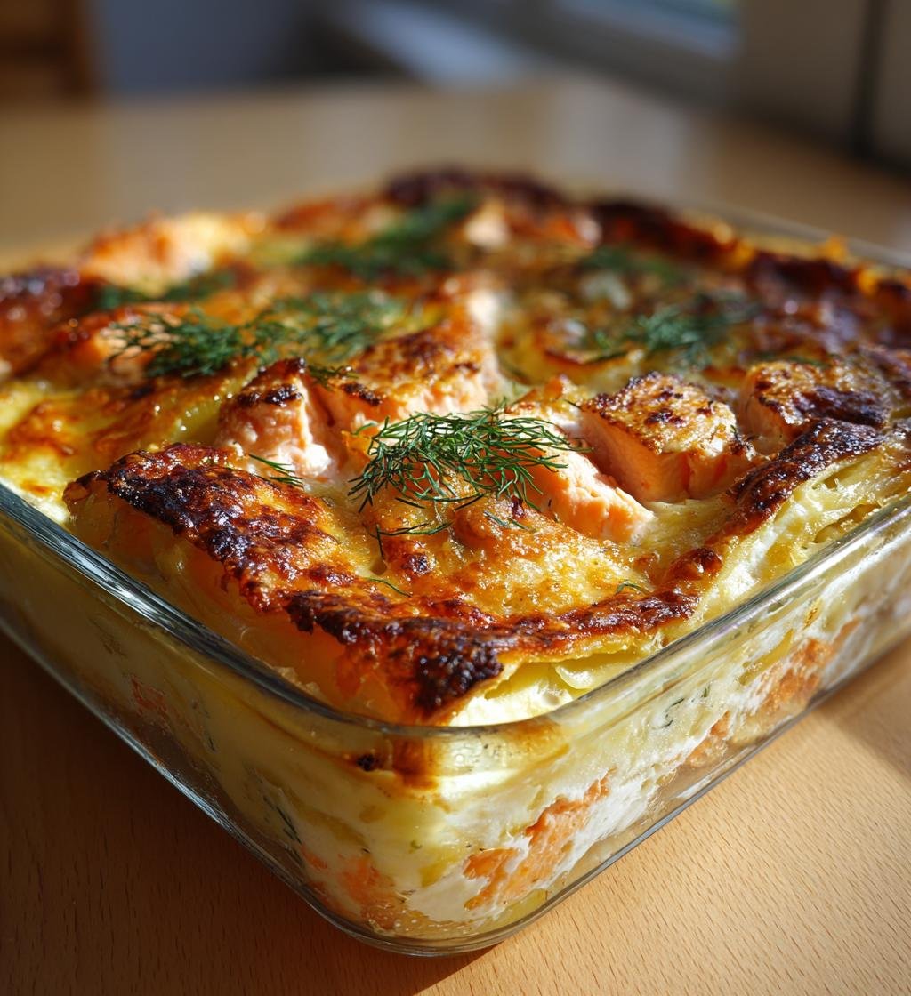Lax- och potatislasagne med krämig dillsås – Enkel och God!