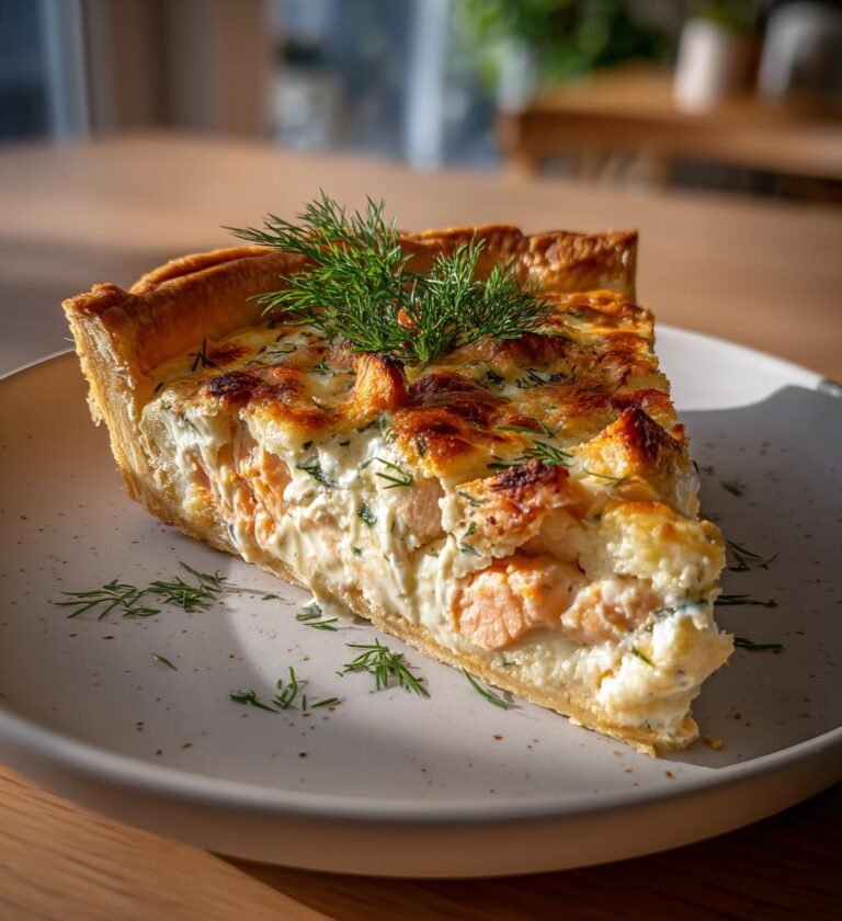 Laxpaj med dill och Västerbottensost