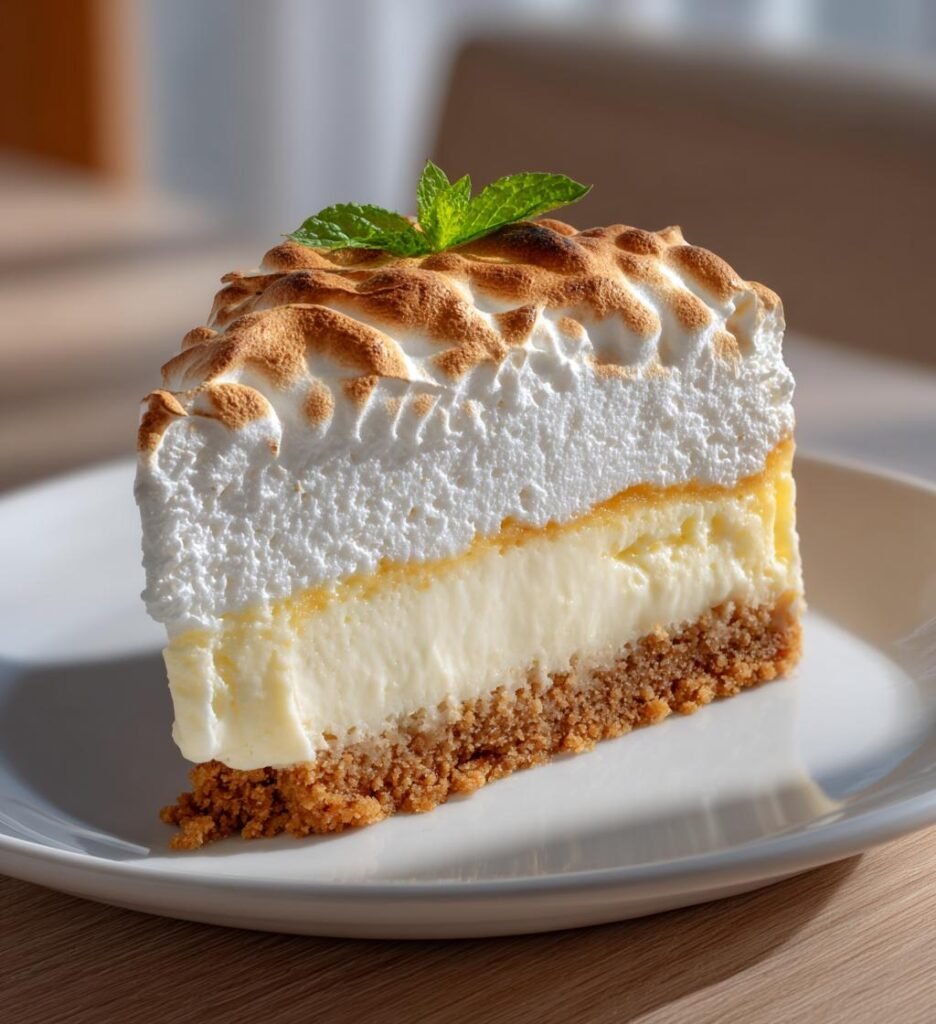 Citronmarängcheesecake med frasig botten