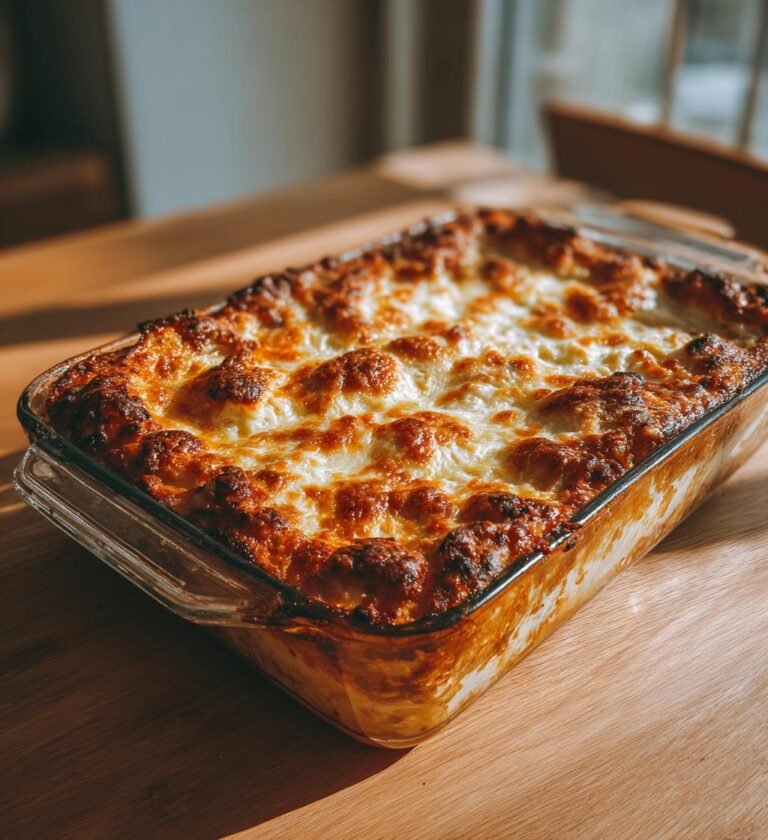 Köttfärslasagne med grönkål, ricotta och mozzarella