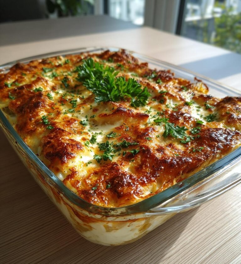 Fläskschnitzelgratäng med dijon, purjolök och grädde