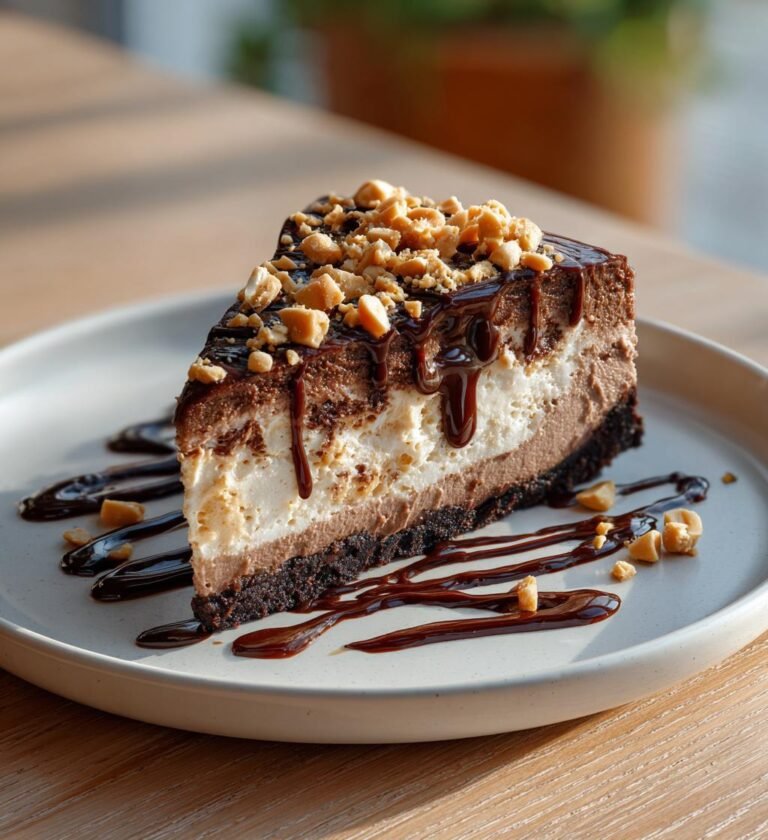 Chokladcheesecake med jordnötssmör