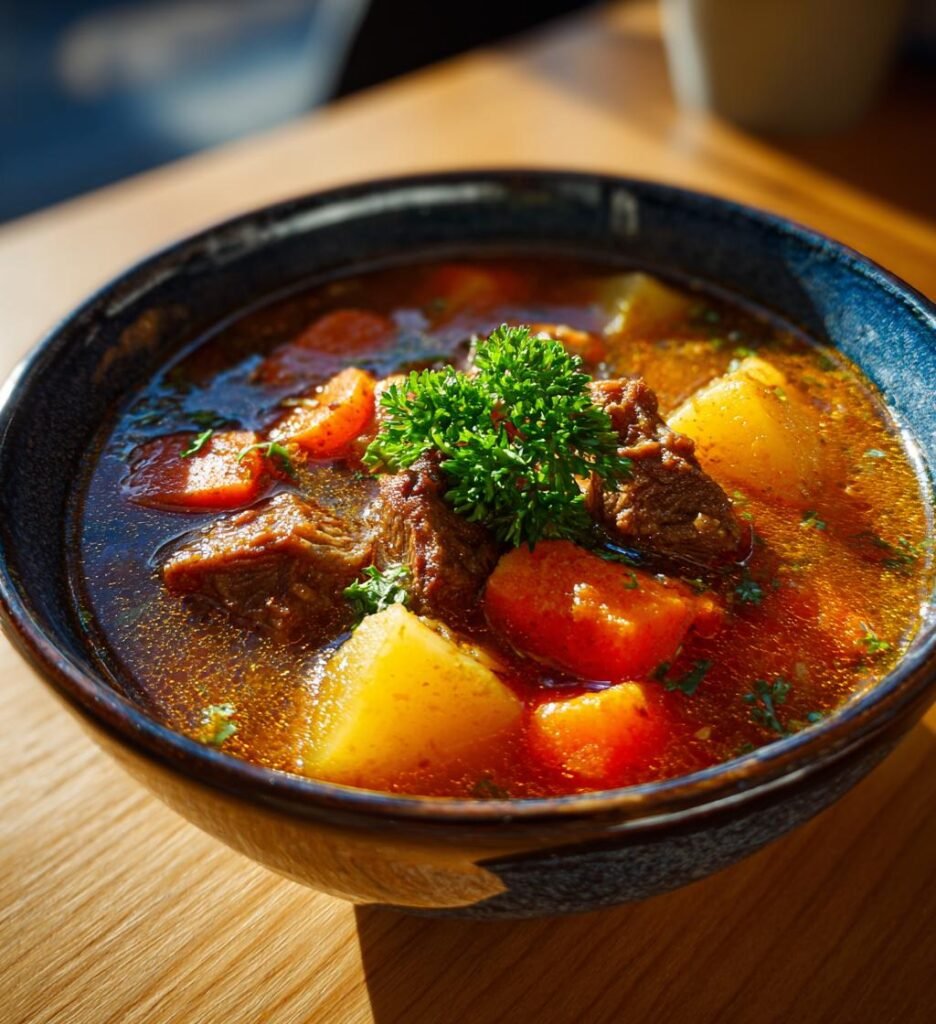 Mustig köttgryta med kålrot, morot och lagerblad