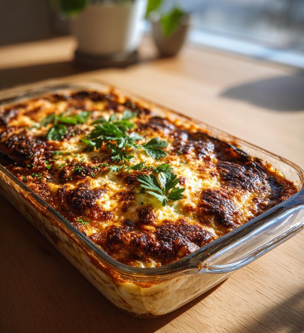 Ugnsbakad aubergine med linsbolognese och parmesan – Enkel och God Måltid - steg för steg