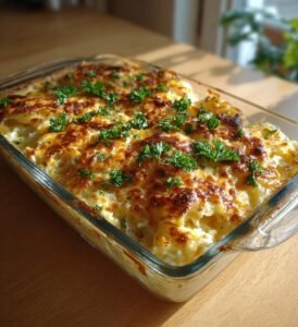 Cheeseburgergratäng med potatis och cheddar