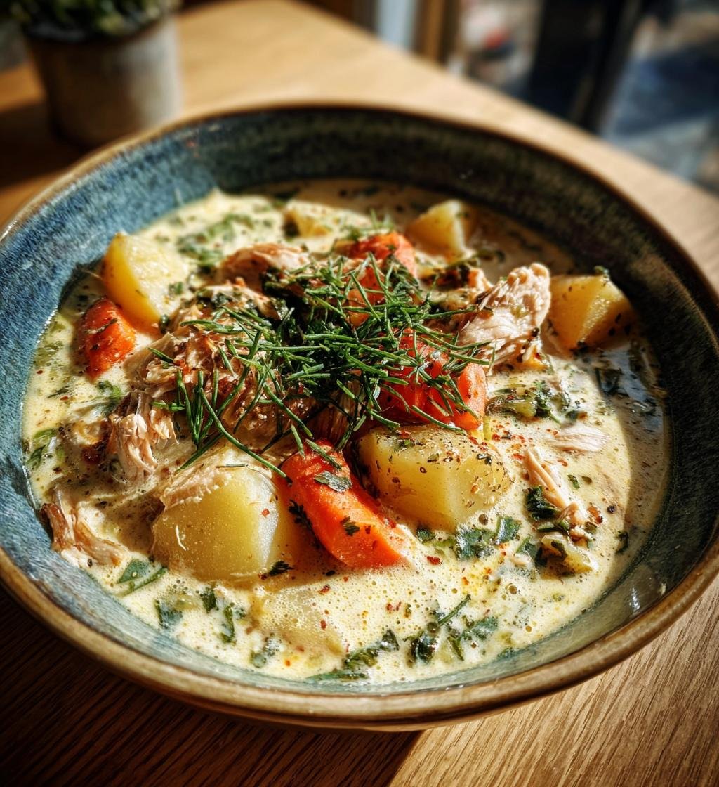 Krämig kycklinggryta med rotfrukter och dragon – Enkel och God!