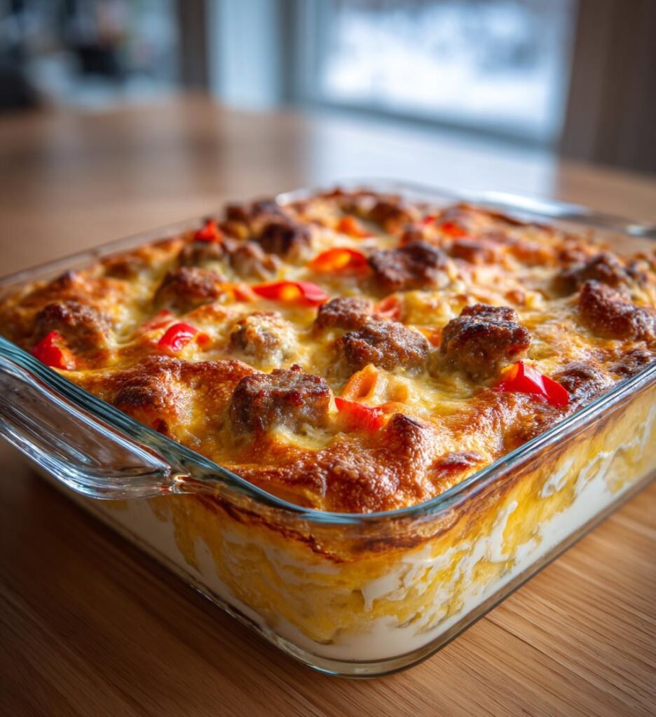 Korvstroganoffpaj med cheddar och paprika