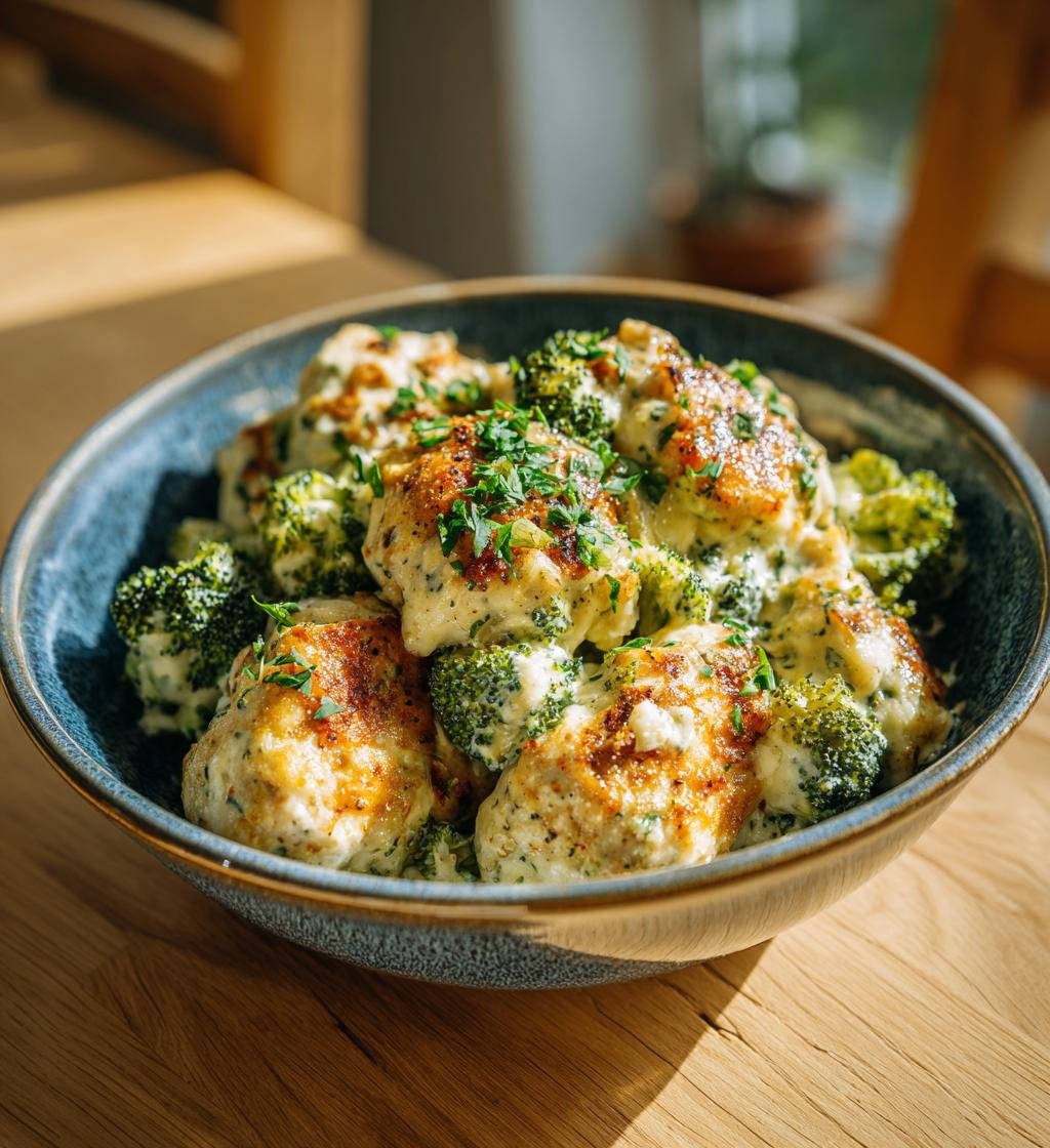Frasiga kycklingknyten med broccoli och färskost – Enkel och God!