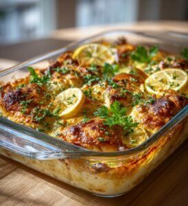 Örtbakad påskkyckling med citron och vitlök