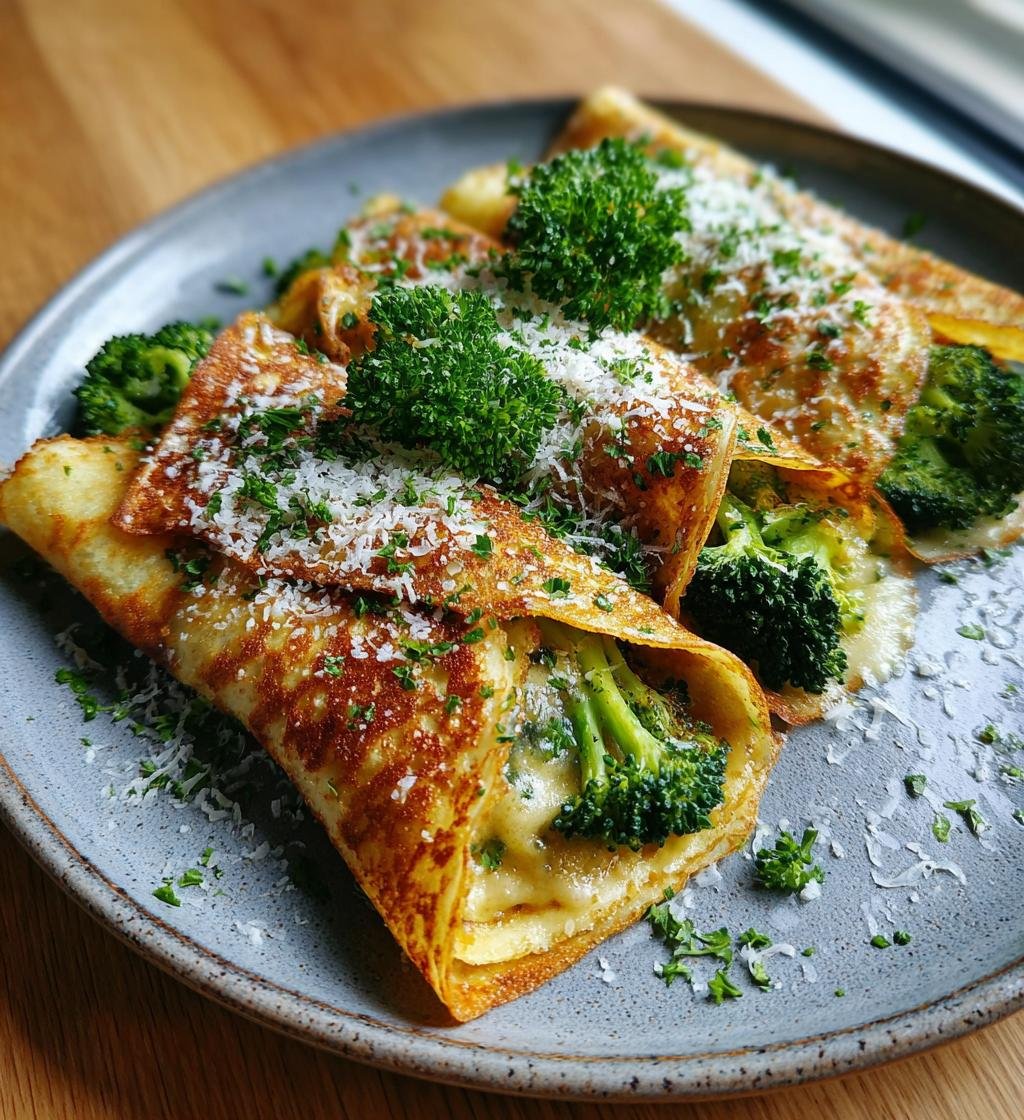 Kasslercrêpes med broccoli och lagrad ost – Enkel och God