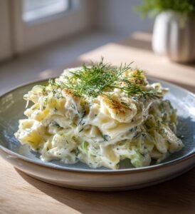 Torsklasagne med purjolök och dill