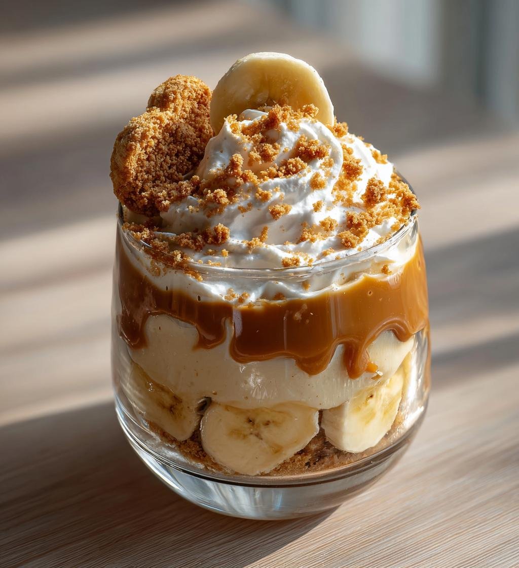Bananpudding med karamell i glas – Enkel och krämig dessert - steg för steg