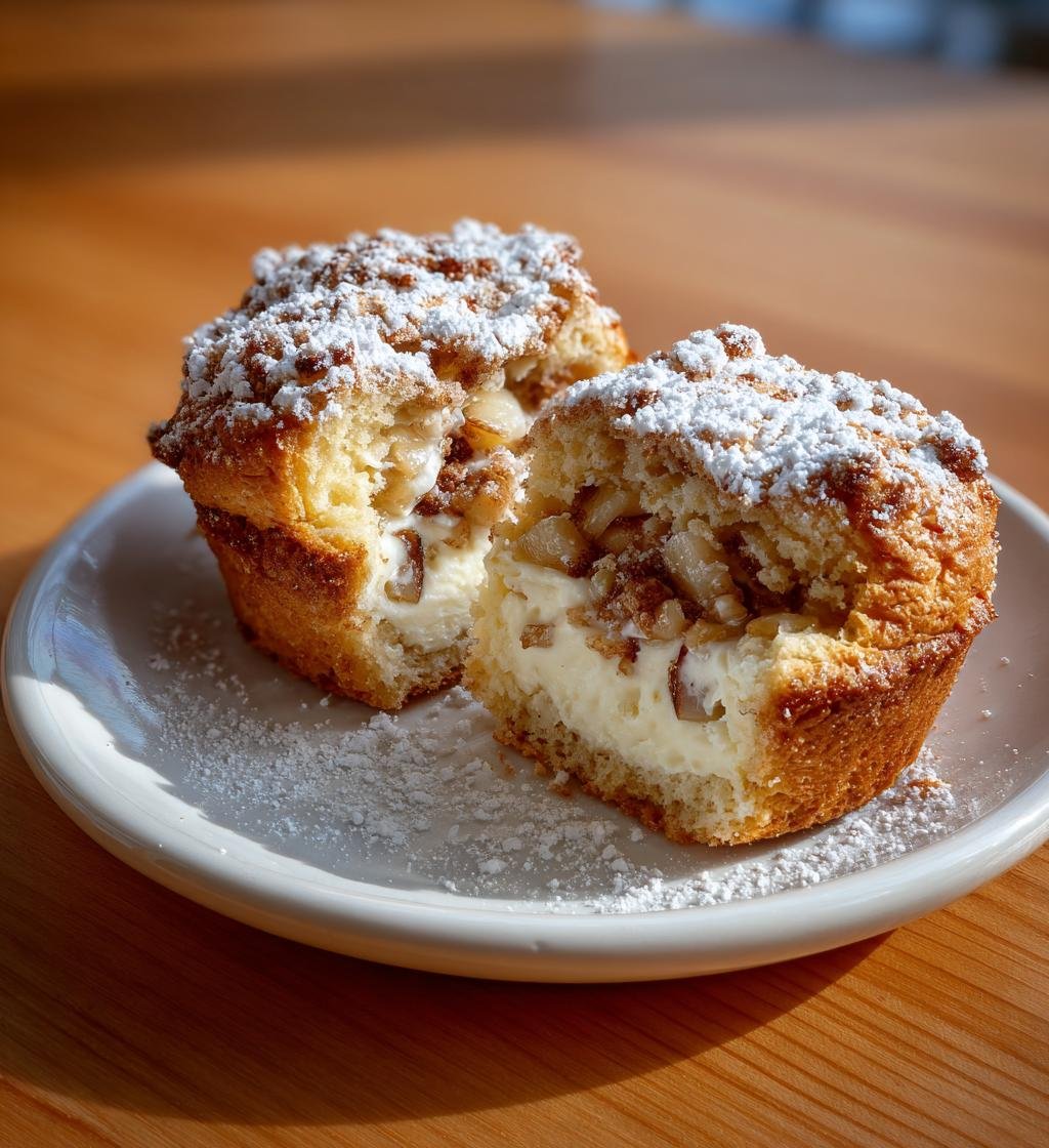 Äppel- och kanelmuffins med cheesecakefyllning – Saftig och krämig - steg för steg