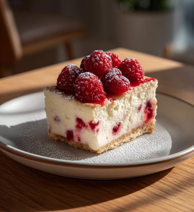 Citron- och halloncheesecakemousse